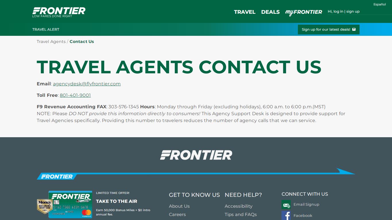 Contact Us | Frontier Airlines